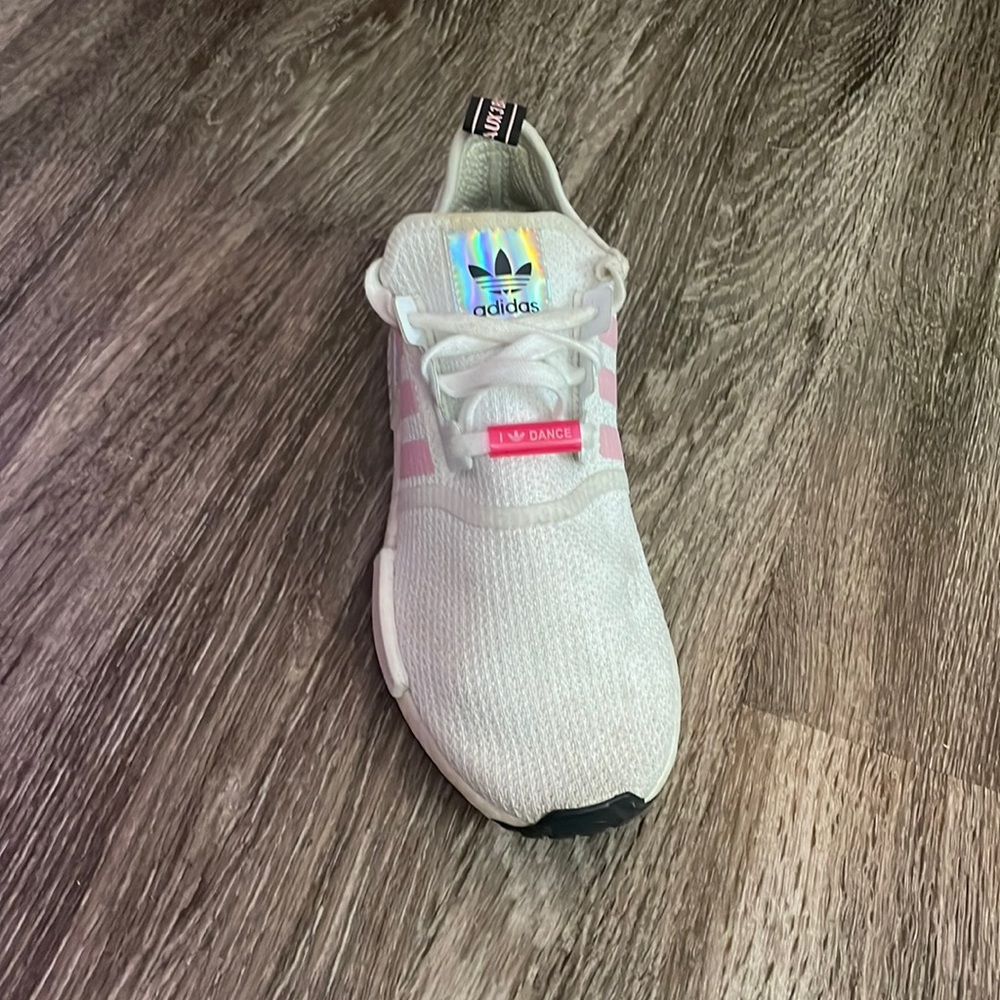 Womens Size 8 1/2 - Adidas NMD R1 White True Pink Hologram 2021